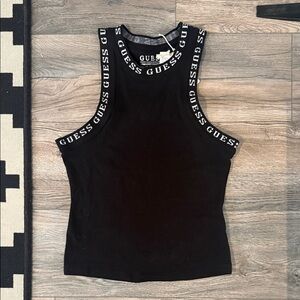 GUESS Black Logo tank Top